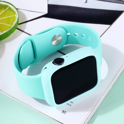 Silicone Replacement Strap Watchband + Watch Protective Case Set, For Apple Watch Series 9 / 8 / 7 41mm