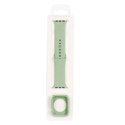 Silicone Replacement Strap Watchband + Watch Protective Case Set, For Apple Watch Series 9 / 8 / 7 45mm