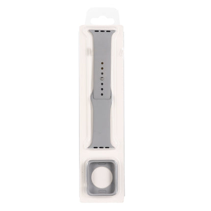 Silicone Replacement Strap Watchband + Watch Protective Case Set, For Apple Watch Series 9 / 8 / 7 45mm