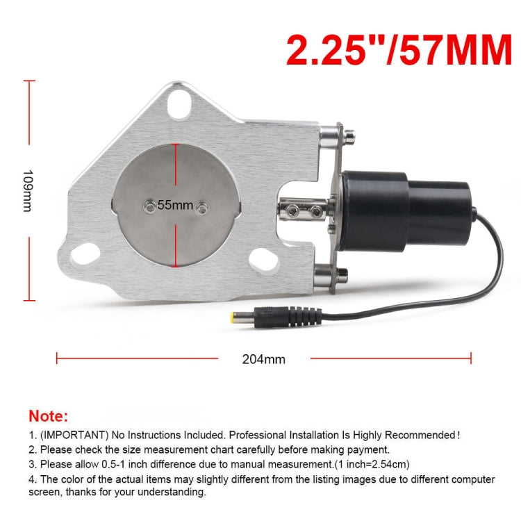 Universal Car Stainless Steel Racing Electric Exhaust Cutout Valves Control Motor