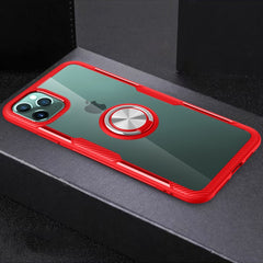 Stoßfeste transparente TPU- und Acryl-Schutzhülle mit Ringhalterung, für iPhone 11, für iPhone 11 Pro, für iPhone 11 Pro Max