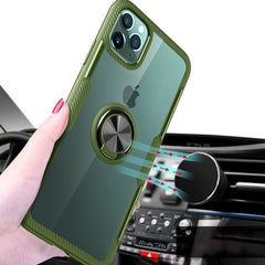 Shockproof Transparent TPU + Acrylic Protective Case with Ring Holder, For iPhone 11, For iPhone 11 Pro, For iPhone 11 Pro Max