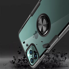 Stoßfeste transparente TPU- und Acryl-Schutzhülle mit Ringhalterung, für iPhone 11, für iPhone 11 Pro, für iPhone 11 Pro Max