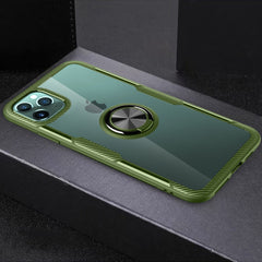 Shockproof Transparent TPU + Acrylic Protective Case with Ring Holder, For iPhone 11, For iPhone 11 Pro, For iPhone 11 Pro Max