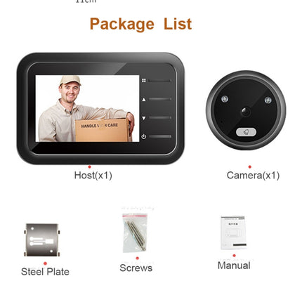 R11 2.4 inch TFT LCD Display Night Vision Photo Video Electronic Cat Eye Doorbell