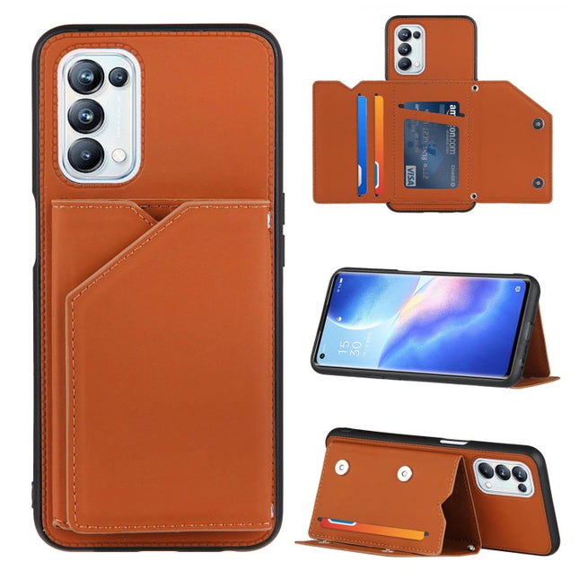 Skin Feel PU + TPU + PC Back Cover Shockproof Case with Card Slots & Holder & Photo Frame, For OPPO A93 5G, For OPPO A94, For Samsung Galaxy A02s (US Version), For Samsung Galaxy A02s (EU Version), For Samsung Galaxy A32 5G