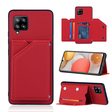 Skin Feel PU + TPU + PC Back Cover Shockproof Case with Card Slots & Holder & Photo Frame, For OnePlus 9 Pro, For Samsung Galaxy A42 5G