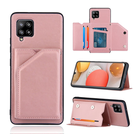Skin Feel PU + TPU + PC Back Cover Shockproof Case with Card Slots & Holder & Photo Frame, For OnePlus 9 Pro, For Samsung Galaxy A42 5G
