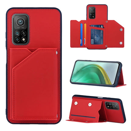 Skin Feel PU + TPU + PC Back Cover Shockproof Case with Card Slots & Holder & Photo Frame, For Xiaomi Mi 10T Lite 5G, For Xiaomi Mi 10T 5G / 10T Pro 5G, For Xiaomi Mi 11, For Xiaomi Poco M3 / Redmi Note 9, For OnePlus 9