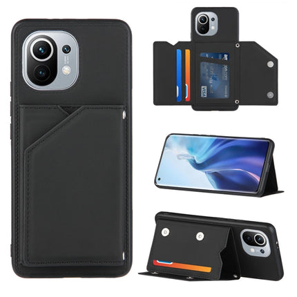 Skin Feel PU + TPU + PC Back Cover Shockproof Case with Card Slots & Holder & Photo Frame, For Xiaomi Mi 10T Lite 5G, For Xiaomi Mi 10T 5G / 10T Pro 5G, For Xiaomi Mi 11, For Xiaomi Poco M3 / Redmi Note 9, For OnePlus 9