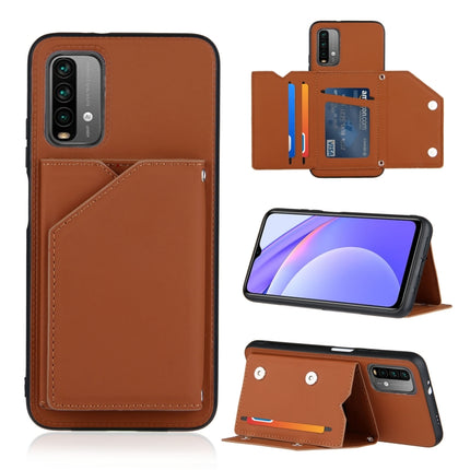 Skin Feel PU + TPU + PC Back Cover Shockproof Case with Card Slots & Holder & Photo Frame, For Xiaomi Mi 10T Lite 5G, For Xiaomi Mi 10T 5G / 10T Pro 5G, For Xiaomi Mi 11, For Xiaomi Poco M3 / Redmi Note 9, For OnePlus 9
