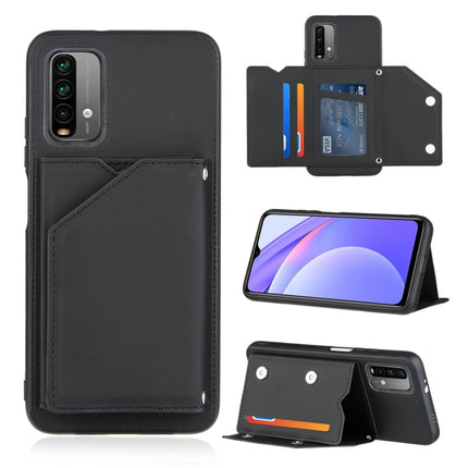 Skin Feel PU + TPU + PC Back Cover Shockproof Case with Card Slots & Holder & Photo Frame, For Xiaomi Mi 10T Lite 5G, For Xiaomi Mi 10T 5G / 10T Pro 5G, For Xiaomi Mi 11, For Xiaomi Poco M3 / Redmi Note 9, For OnePlus 9