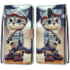 For OPPO A9 (2020) / A5 (2020) / A11X / A11 / Leather Shoes Cat