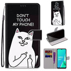 For OPPO A9 (2020) / A5 (2020) / A11X / A11 / Middle Finger White Cat