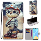 For OPPO A15 / A15s / Leather Shoes Cat