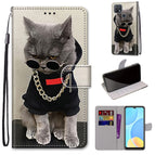 For OPPO A15 / A15s / Golden Chain Grey Cat