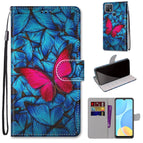 For OPPO A15 / A15s / Blue Red Butterfly