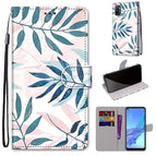 For OPPO A53 4G(2020) / A53s / A32 / A33 (2020) / Pink Green Leaf