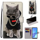 For OPPO A53 4G(2020) / A53s / A32 / A33 (2020) / Golden Chain Grey Cat