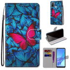 For OPPO A53 4G(2020) / A53s / A32 / A33 (2020) / Blue Red Butterfly