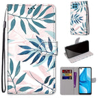 For OPPO F17 Pro / A93 4G / Reno4 Lite / Reno4 F / Pink Green Leaf