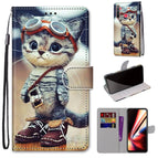 For OPPO Realme 5 / 5s / 5i / C3 / C3i / 6i / Narzo10 / 10A / 20A / Leather Shoes Cat