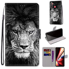 For OPPO Realme 5 / 5s / 5i / C3 / C3i / 6i / Narzo10 / 10A / 20A / Black White Lion Head