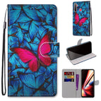 For OPPO Realme 5 / 5s / 5i / C3 / C3i / 6i / Narzo10 / 10A / 20A / Blue Red Butterfly