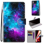 For OPPO Realme 5 / 5s / 5i / C3 / C3i / 6i / Narzo10 / 10A / 20A / Purple Green Starry Sky