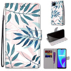 For OPPO Realme C15 / C12 / C25 / 7i (Global) / Narzo 20 / 30A / Pink Green Leaf