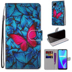 For OPPO Realme C15 / C12 / C25 / 7i (Global) / Narzo 20 / 30A / Blue Red Butterfly
