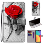For Alcatel 3L 2021 / Wood Red Rose
