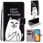 For Alcatel 3L 2021 / Middle Finger White Cat