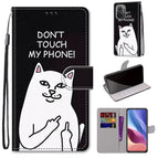 For Xiaomi Redmi K40 / K40 Pro / K40 Pro+ / Middle Finger White Cat