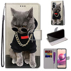 For Xiaomi Redmi Note 10 4G / Note 10S / Golden Chain Grey Cat