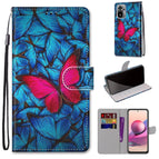 For Xiaomi Redmi Note 10 4G / Note 10S / Blue Red Butterfly