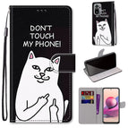 For Xiaomi Redmi Note 10 4G / Note 10S / Middle Finger White Cat