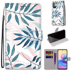 For Xiaomi Redmi Note 10 5G / Pink Green Leaf