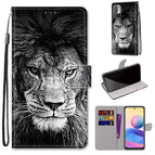For Xiaomi Redmi Note 10 5G / Black White Lion Head