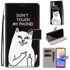 For Xiaomi Redmi Note 10 5G / Middle Finger White Cat