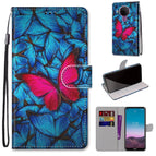 For Nokia 5.4 / Blue Red Butterfly