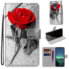 For Nokia 1.4 / Wood Red Rose