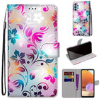 For Samsung Galaxy A32 4G / A32 Lite / Gradient Colorful Flower