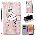 For Samsung Galaxy A32 4G / A32 Lite / Pink Hands Heart