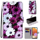 For Samsung Galaxy A32 4G / A32 Lite / Chrysanthemum Pink White Purple