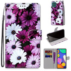 For Samsung Galaxy F62 / M62 / Chrysanthemum Pink White Purple