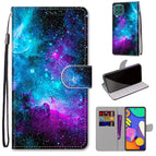 For Samsung Galaxy F62 / M62 / Purple Green Starry Sky