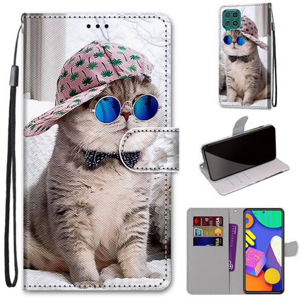 Coloured Drawing Cross Texture Horizontal Flip PU Leather Case with Holder & Card Slots & Wallet & Lanyard, For Samsung Galaxy F62 / M62
