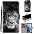 For Samsung Galaxy S21 FE / Black White Lion Head