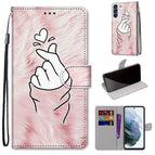 For Samsung Galaxy S21 FE / Pink Hands Heart